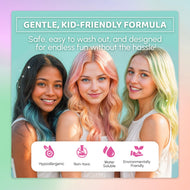 Blue Squid Hair Chalk Comb - 10 Vibrant Temporary Hair Colors for Girls & Teens, Washable Hair Dye, Perfect for Parties, Cosplay, Halloween, Paraben Free, Suitable for All Hair Colors