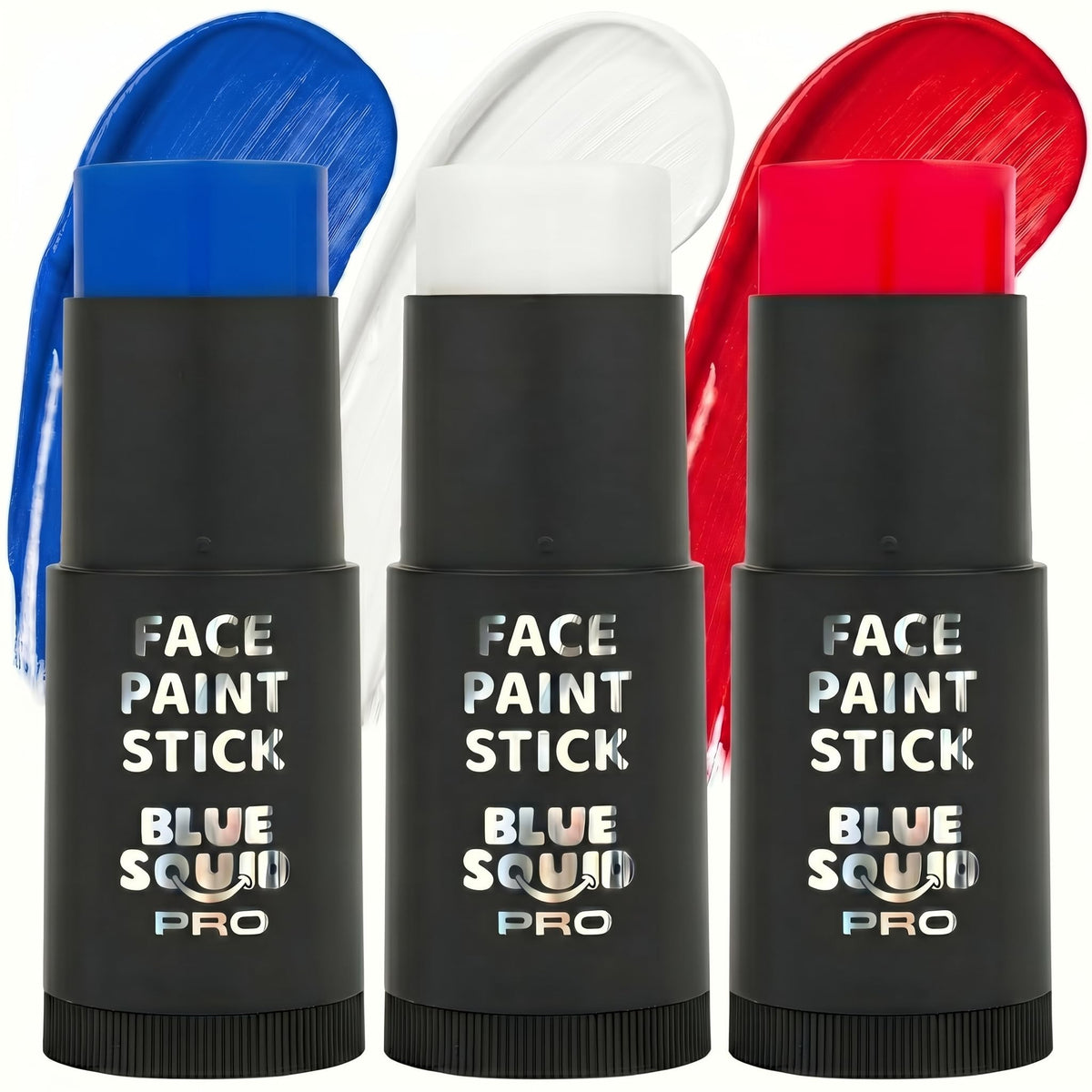Blue Squid PRO Face Paint Stick - XL (21g/0.75oz) Waterproof Body Paint for Adults & Kids Eye Black Baseball - Vegan Hypoallergenic Twist-Up Non-Toxic Makeup Stick for Cosplay, Sports