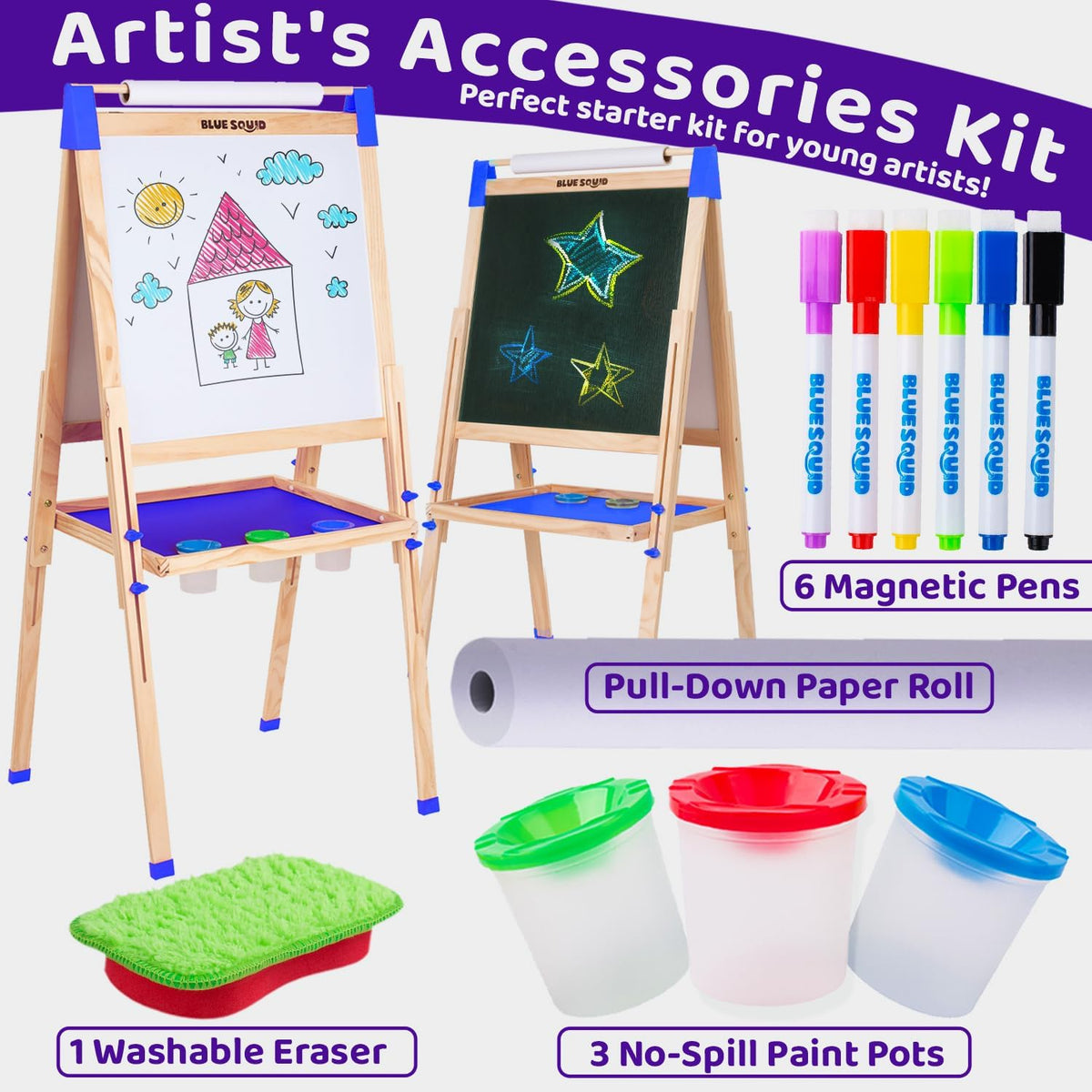 Blue Squid Art Easel - Blue Easel - Image 4