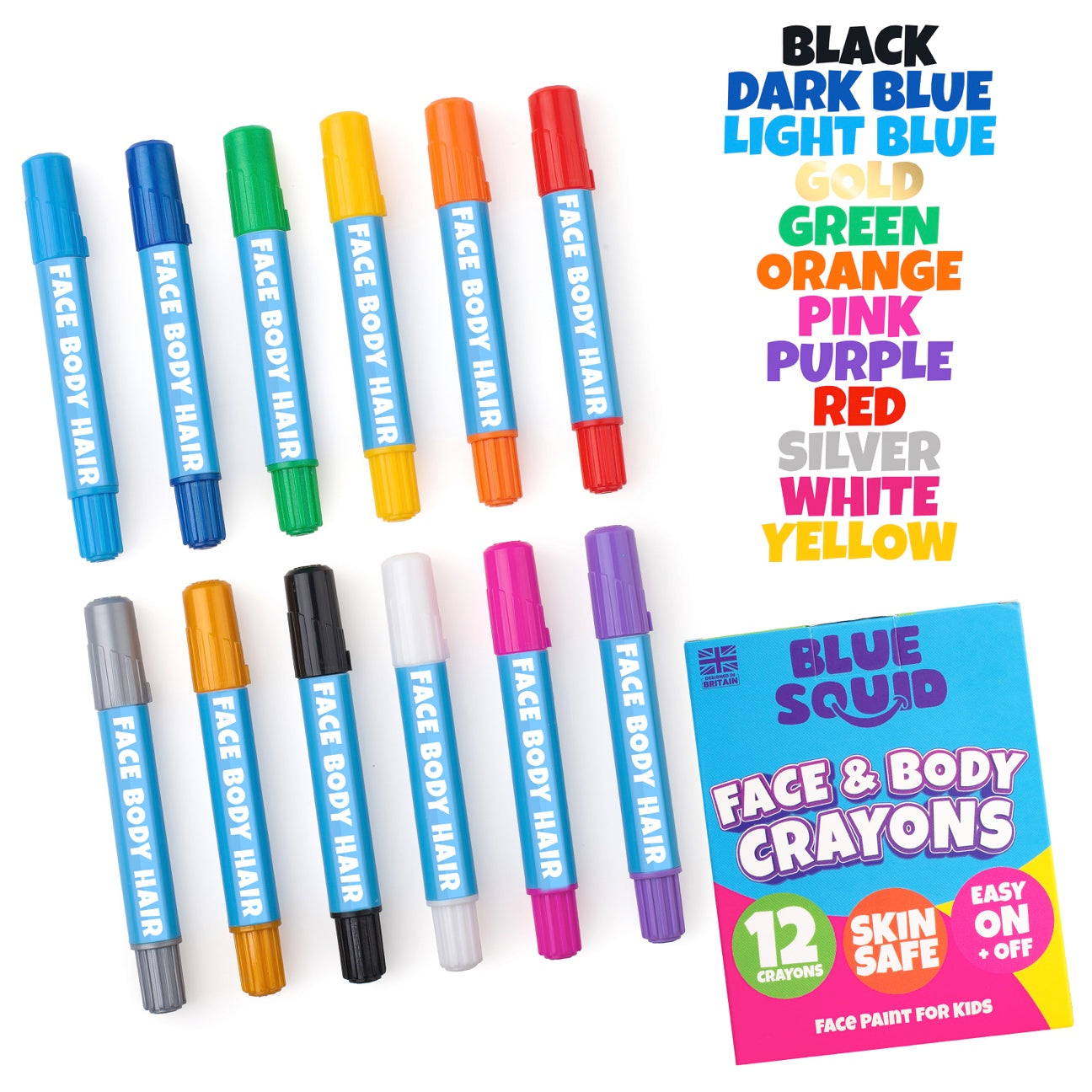 Blue Squid Twist-Up Face & Body Paint Crayons