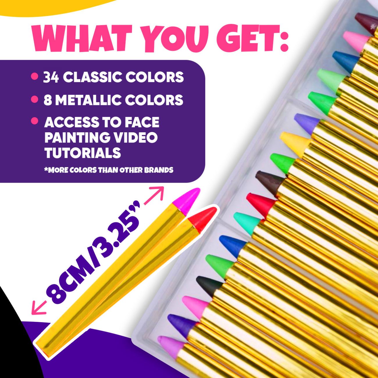 Face & Body Paint Crayons